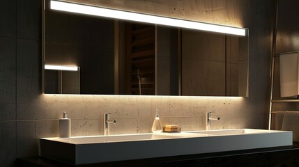 Embrace the Beauty of Modern Vanity Lights that Create a Warm, Inviting Glow, Perfectly Complementing Your Mirror and Enhancing Your Bathroom's Ambience