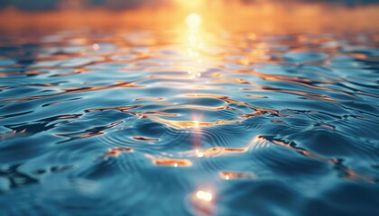 Rippling water surface with light reflections, perfect for tranquil and soothing backgrounds