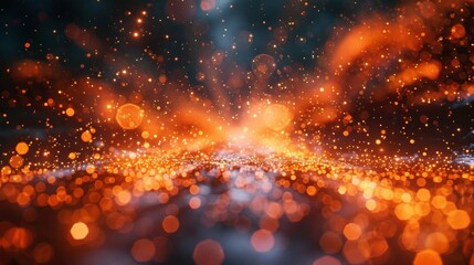 Vibrant 3D particles exploding in a dynamic array, ideal for energetic and impactful visual content