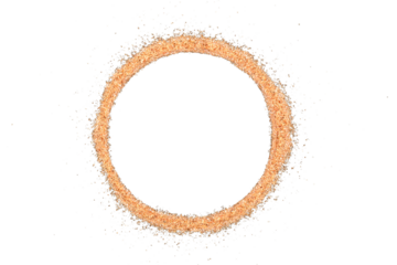 Circle sand border and frame isolated transparent