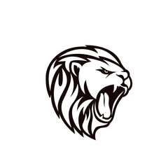 lion head logo design template