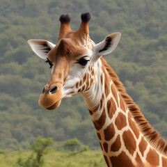 Obraz premium Wild Giraffe with long neck