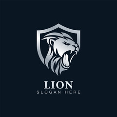Fototapeta premium Lion shield logos with modern style vector