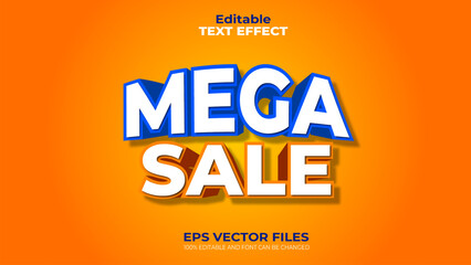 Mega Sale EPS Editable Text Effect and font can be changed