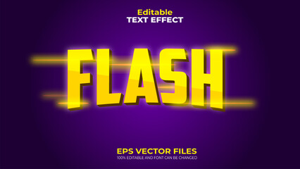 Flash Futuristic EPS Editable Text Effect and font can be changed