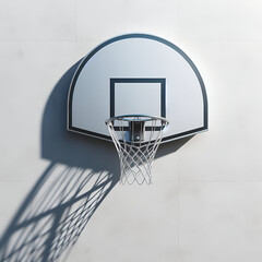 well made basketball hoop with white background