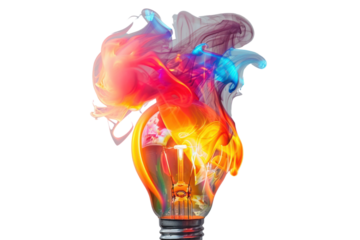 A scientific photo of an incandescent bulb exploding, with labels and measurements to document the phenomenon. Realistic photos on a white background