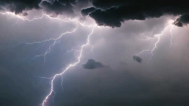 Sky with dark clouds and lightning, footage, 4k footage, videos, short video. animation, slow motion