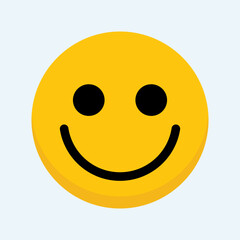 smile emoticon flat vector illustration. face smiley icon emoticon