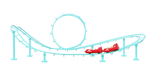roller coaster for theme park. 3d render illustration © sirawut