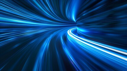 Captivating Digital Data Flow in Electric Blue Shades of Vibrant Motion