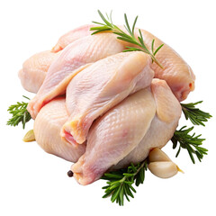 Raw chicken on Png background
