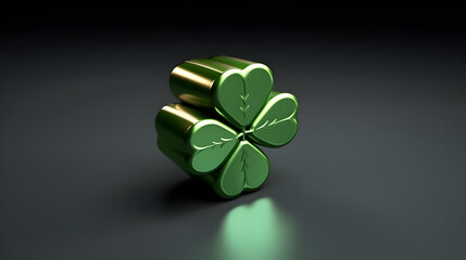 Four-Leaf Clover Gambling Icon 3d