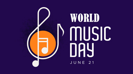 Music. world music day celebration vector design template. June 21. Music day, with notes display. entertainment
