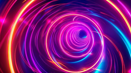 A colorful abstract background with a spiral tunnel.