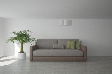 Modern interior design. 3D illustration