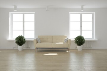 Modern interior design. 3D illustration