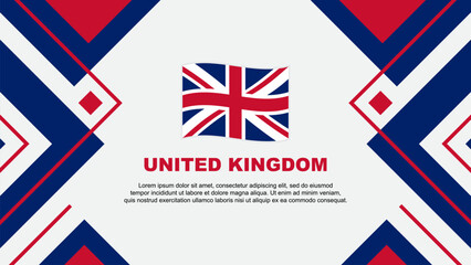 United Kingdom Flag Abstract Background Design Template. United Kingdom Independence Day Banner Wallpaper Vector Illustration. United Kingdom Illustration