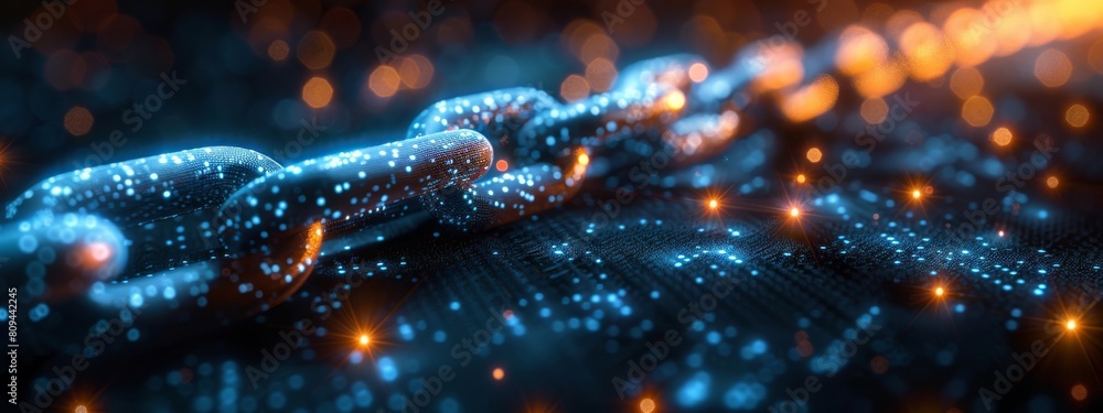 Poster blockchain wallet transaction being verified, visualized as secure and minimalistic
