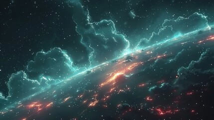 Fototapeta premium Dynamic Space Astronomy Enthusiasts Illustration Create Eye-catching Visuals for Your Projects