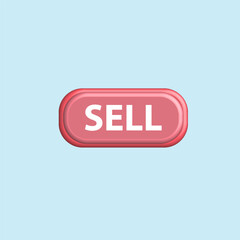 Icon sell color 3D illustration