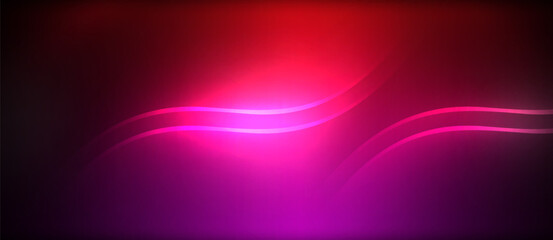 A vibrant neon purple and magenta wave crashes against a dark black background, resembling a dynamic mixture of water and sky hues