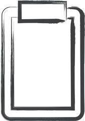 筆書き医療関連の単品イラスト　カルテ