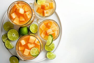 Refreshing Mixed Cantaloupe and Lime Agua Fresca