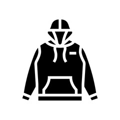 hoodies clothing glyph icon vector. hoodies clothing sign. isolated symbol illustration