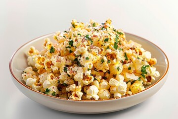 Elegant Culinary Creation: Aleppo Popcorn with Fresh Herbs and Parmesan