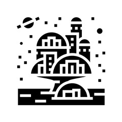 Fototapeta premium retro futurism cyberpunk glyph icon vector. retro futurism cyberpunk sign. isolated symbol illustration