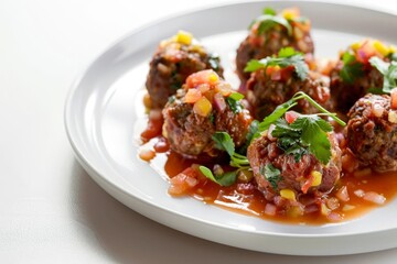 Irresistible Mexican Chorizo Meatballs with Fresh Greens
