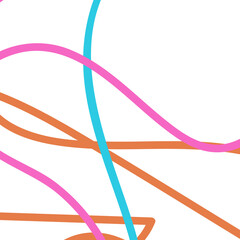Blue orange pink lines abstracts decor