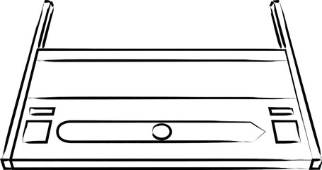 筆書き駅関連イラスト　駅看板