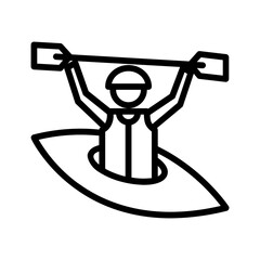 Vector black line icon for Intrepid