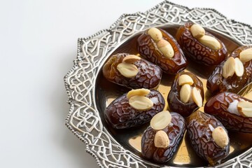 Fototapeta premium Opulent Al-Tamar-al-Mahshi: Plump Dates with Almonds