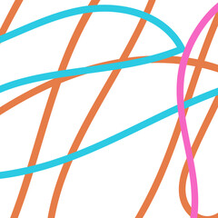 Blue orange pink lines abstracts decor
