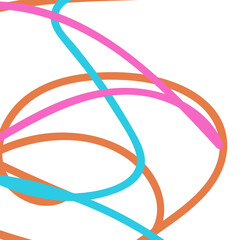 Blue orange pink lines abstracts decor