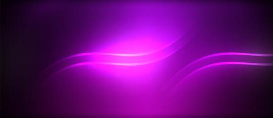 An electric blue wave is rippling through the dark sky on a background of black, creating a mesmerizing pattern of violet and magenta hues