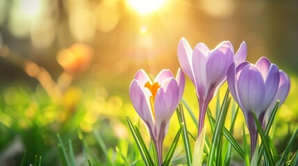 purple crocus flowers.