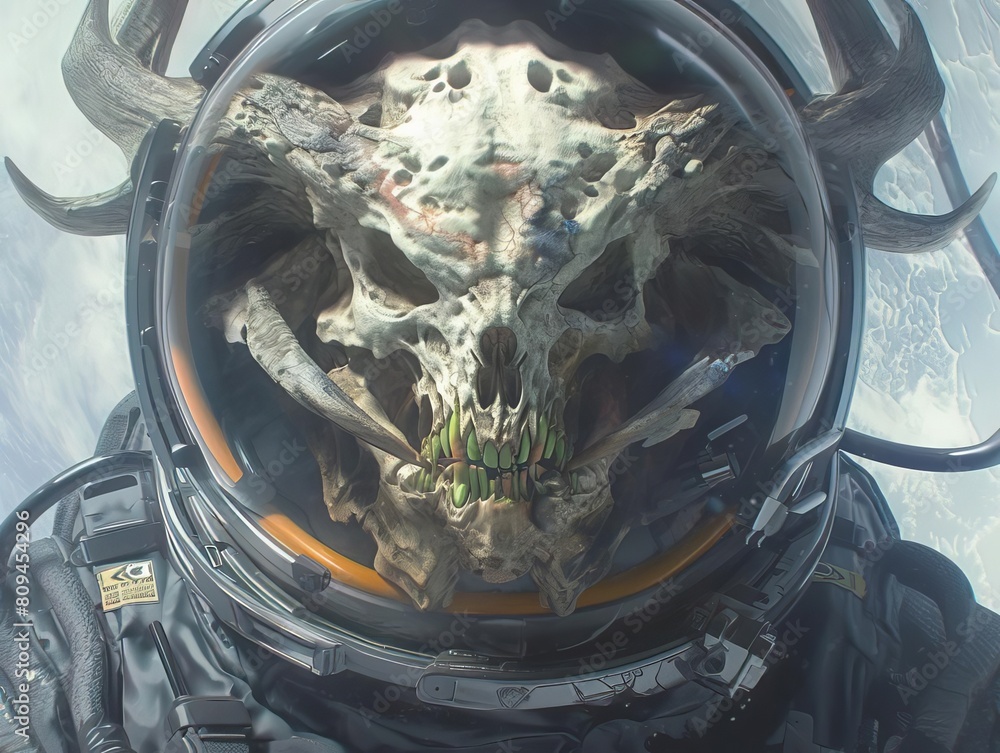 Fototapete bring the horror of space exploration to life with a blend of photorealistic cg 3d elements craft an