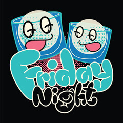 Retro Mascot Character Cartoon Vector.