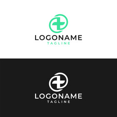 Medical health cross ambigram logo design.