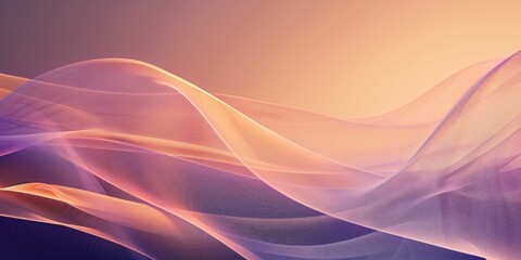 Ethereal waves of color blend in digital silk art