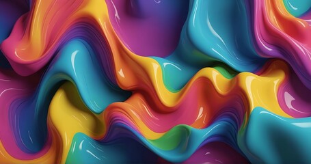 Rainbow Abstract Poster. Gradient Background.