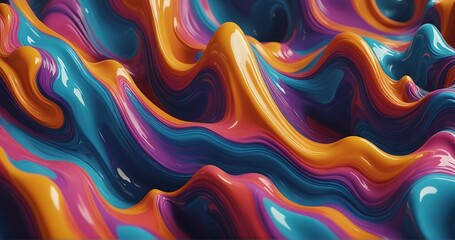 3d colorful dynamic fluid wave abstract background