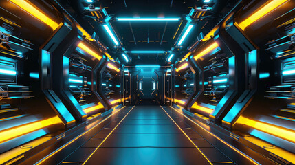 Obraz premium alien futuristic spaceship wall panel 