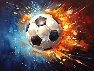 Naklejka premium Abstract soccer ball background wallpaper for background, business, poster, banner, flyer, game concept