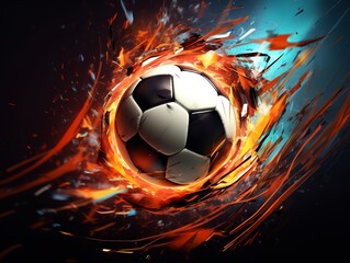 Naklejka premium Abstract soccer ball background wallpaper for background, business, poster, banner, flyer, game concept