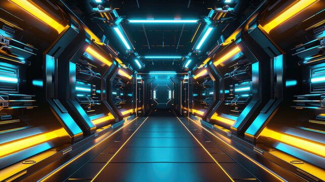 alien futuristic spaceship wall panel 